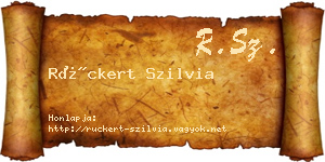 Rückert Szilvia névjegykártya