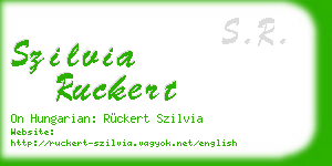 szilvia ruckert business card