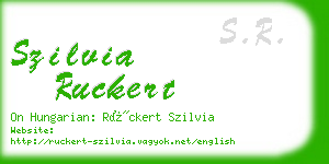 szilvia ruckert business card